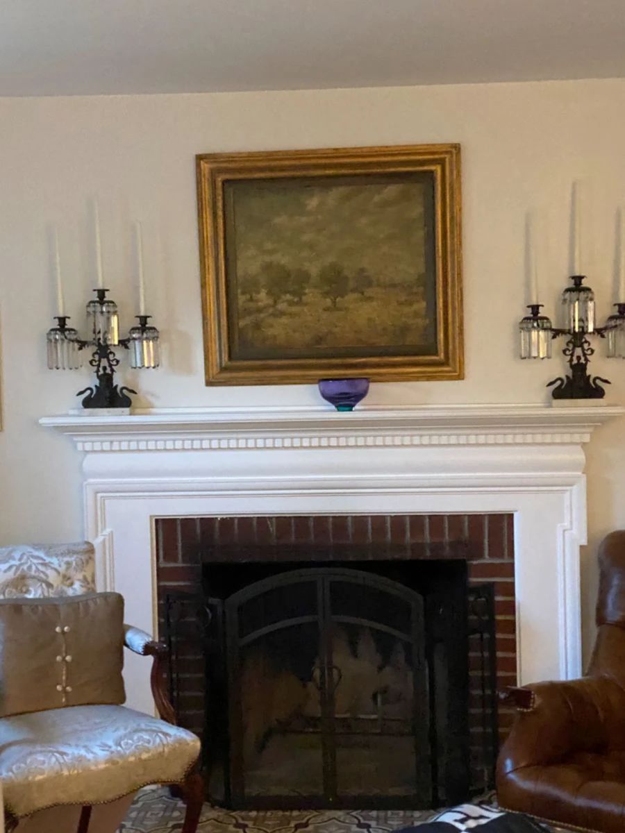 Brock landscape and Griandole Candelabras from the estate of Bunny Mellon.