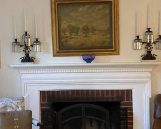 Brock landscape and Griandole Candelabras from the estate of Bunny Mellon.