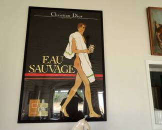 Large frame print by renowned illustrator René Gruau.