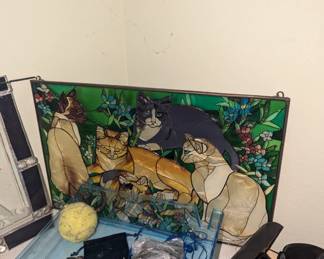 Cat Stained Glass 