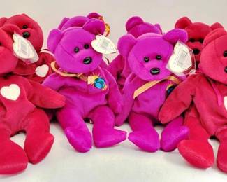 5814 - 8 TY Beanie Babies w/ Hologram Tush Tags 4 - '98 Valentina Bears 4 - '99 Millenium Bears
