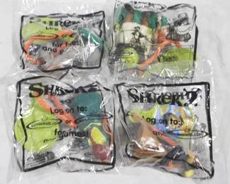599 - Lot of 4 Shrek Happy Meal Toys (New)
