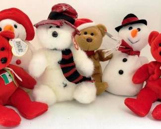 5715 - 6 TY Beanie Babies Some hologram tush tags, 2 have dirt
