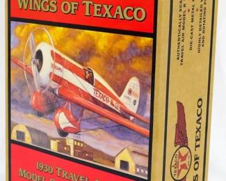 37 - Wings of Texaco Travel Air Model R Mystery Ship Bank w/ box 5th in the Series - 1930
