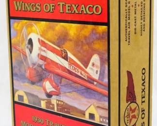 34 - Wings of Texaco Travel Air Model R Mystery Ship Bank w/ box 5th in the Series - 1930
