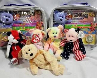 5719 - 2 Beanie Babies Official Club Packets w/ 4 beanies Beanies have hologram tags
