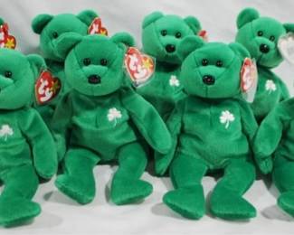 5608 - 8 1997 Erin Beanie Baby Bears w/ Errors
