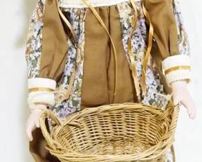 2722 - Porcelain Doll with Basket 18"
