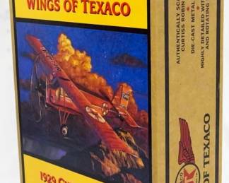 45 - Wings of Texaco 1929 Curtiss Robin Airplane Bank w/ box 6th in the Series
