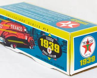 9 - Die Cast Metal '39 Texaco Dodge Airflow Bank w/box Collectors' Series #10 Locking Coin Bank w/ key
