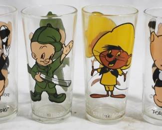 5866 - 4 1973 Pepsi Looney Tunes Glasses - 6.25" tall
