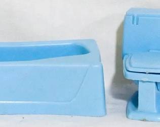 2308 - MPC Dollhouse Bathroom Fixture Set 4 Piece

