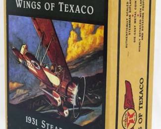 39 - Wings of Texaco 1931 Stearman Biplane Bank w/ Box 3rd in the Series
