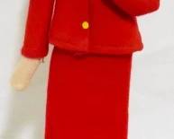 2261 - Vintage Cloth Air Attendant Doll 13" Continental Trailways
