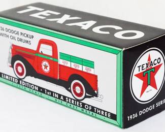 14 - 1936 Dodge Pickup with Oil Drums Truck w/ box Limited Edition - 1st in a series of three 1:25th Scale - Die Cast Metal
