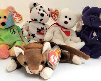 311 - 5 TY Beanie Babies w/ hologram Tush tags
