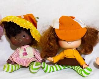 2268 - Vintage 1980s Strawberry Shortcake Dolls Strawberry Shortcake, Cindy Cinnamon, Orange Blossom, Huckleberry Pie
