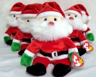 5609 - 6 1998 Santa TY Beanie Babies, Error Tags
