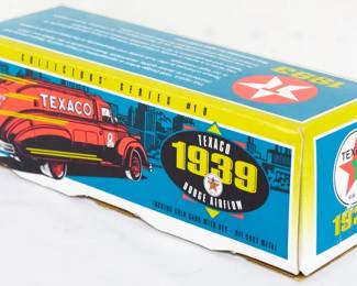 51 - Die Cast Metal Texaco 1939 Dodge Airflow Bank w/ box Collectors' Series #10 Locking Coin Bank w/ key
