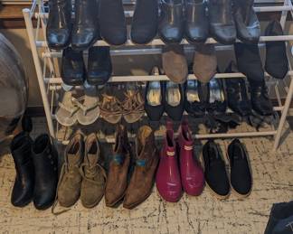 Women's boots and shoes, sizes 7.5-8