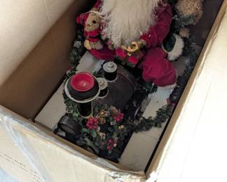Large Santa on train