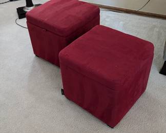 Cube storage ottomans