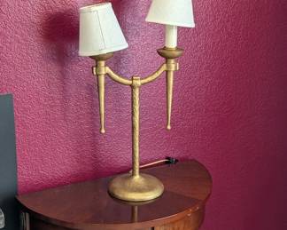 Double arm table lamp