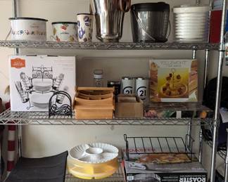 Crock pots, ice buckets, utensil holders, New roasting pan