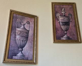 Pair of Color Lithographs "Bronze Urn Fresco"