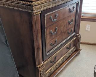 Pulaski dresser with gilded gold accents