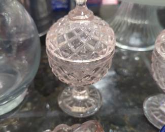 Pink depression glass