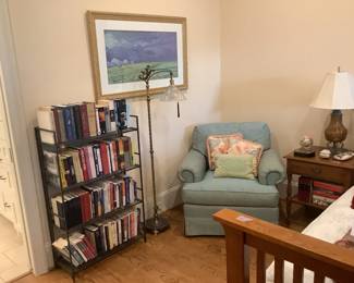 Occasional chair and books