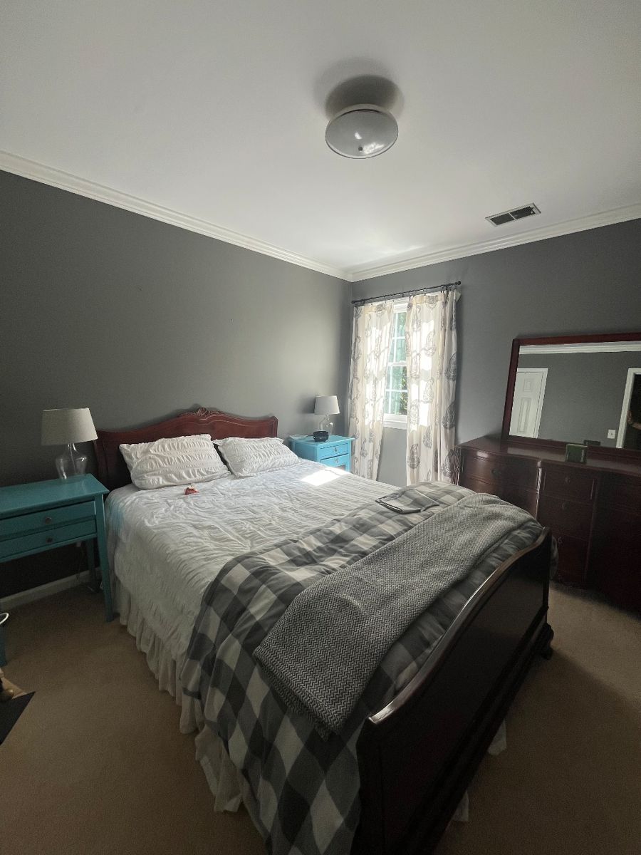 Full bedroom of furniture - bed, nightstands and bureau 