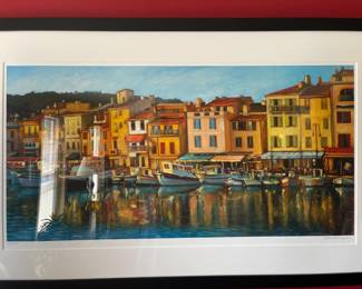 Tom Swimm limited edition lithograph, hand signed and numbered.  Custom framed.