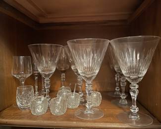 Tiffin crystal wine glasses