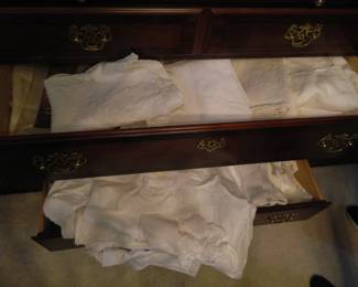 Lots of vintage linens