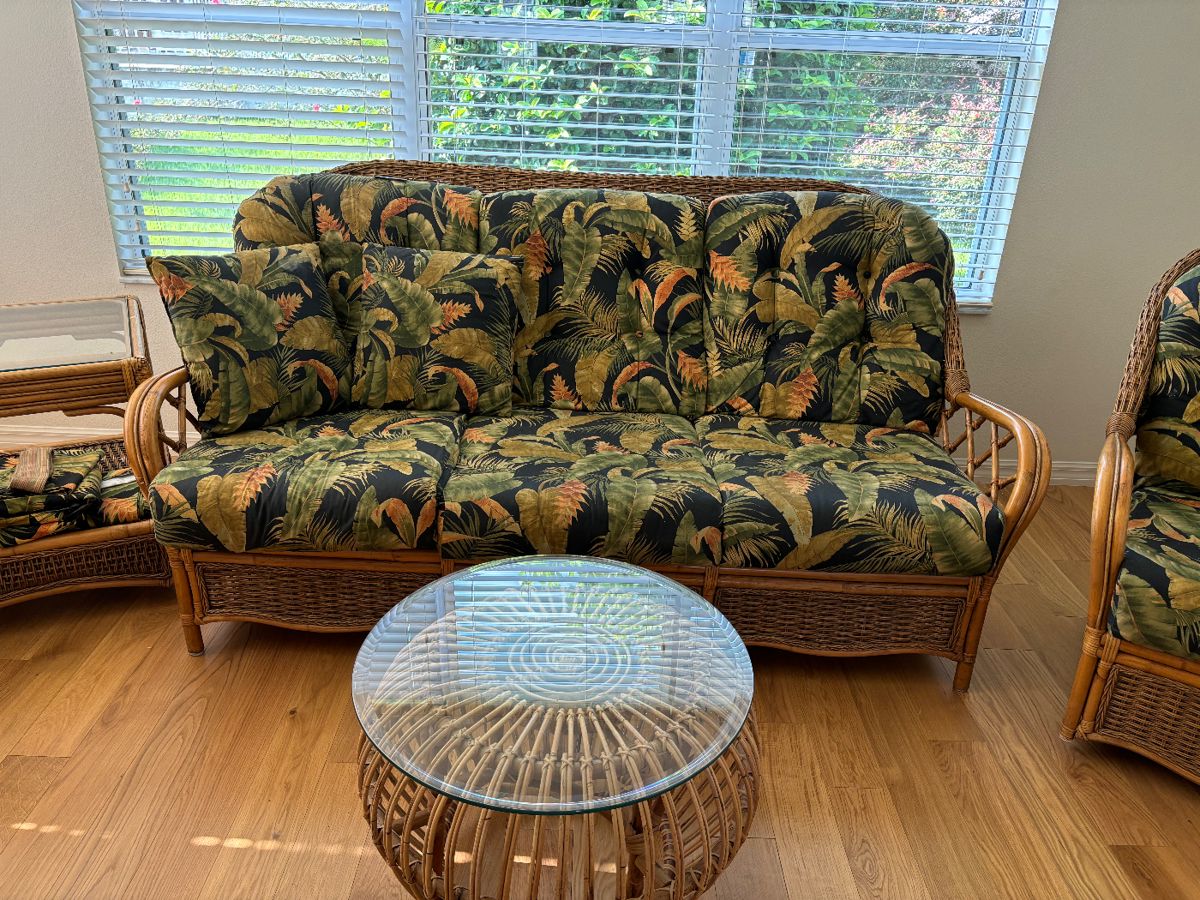 Mandatory floral lanai furniture.  To ensure that everyone back home knows where you moved to.