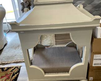 Aiden Gray/Paynes Gray Pet Bed, custom ordered for small dog.  $300