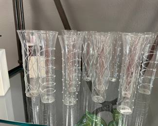 Delicate champagne flutes - 6 each (mismatched styles) $10.00 each flute