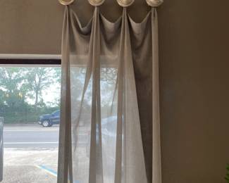 Pair of sheer panels with wall mounts $400 for all.