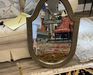 Beaded mirror (bathroom). 32.5”x21” $200