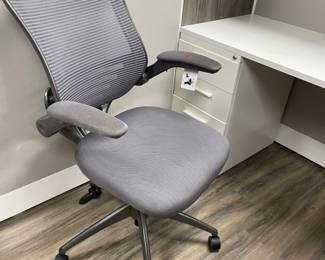 Purchased NEW very recently from Alabama Contract Sales:  THREE cubicals (just like above). PLUS matching  L-shaped reception desk.  Locking side and upper cabinets, ergo. desk chairs included.  EASY BREAK DOWN for moving.  $10,000.   (Purchased for $20,000).