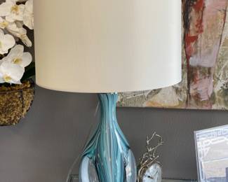 Hand blown glass lamp - price pending 