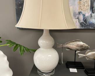 Gourd  shape lamps on acrylic. $250.00 each