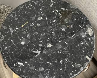 Global View chrome and marble round side table 18” round.  NEW. This is a very expensive piece from.  $400