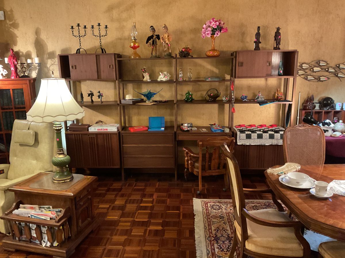 Modular mid century shelving unit