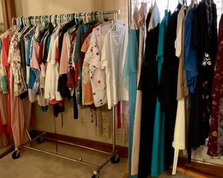 dresses, shirts, night gowns