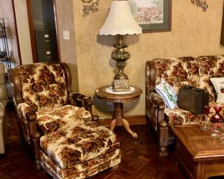 Vintage Late 1970’s chair and ottoman