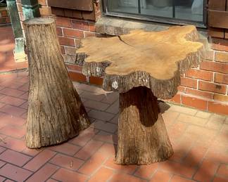 Cypress slab pieces.