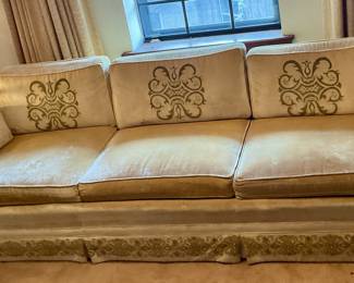 mid century modern Hollywood glam sofa